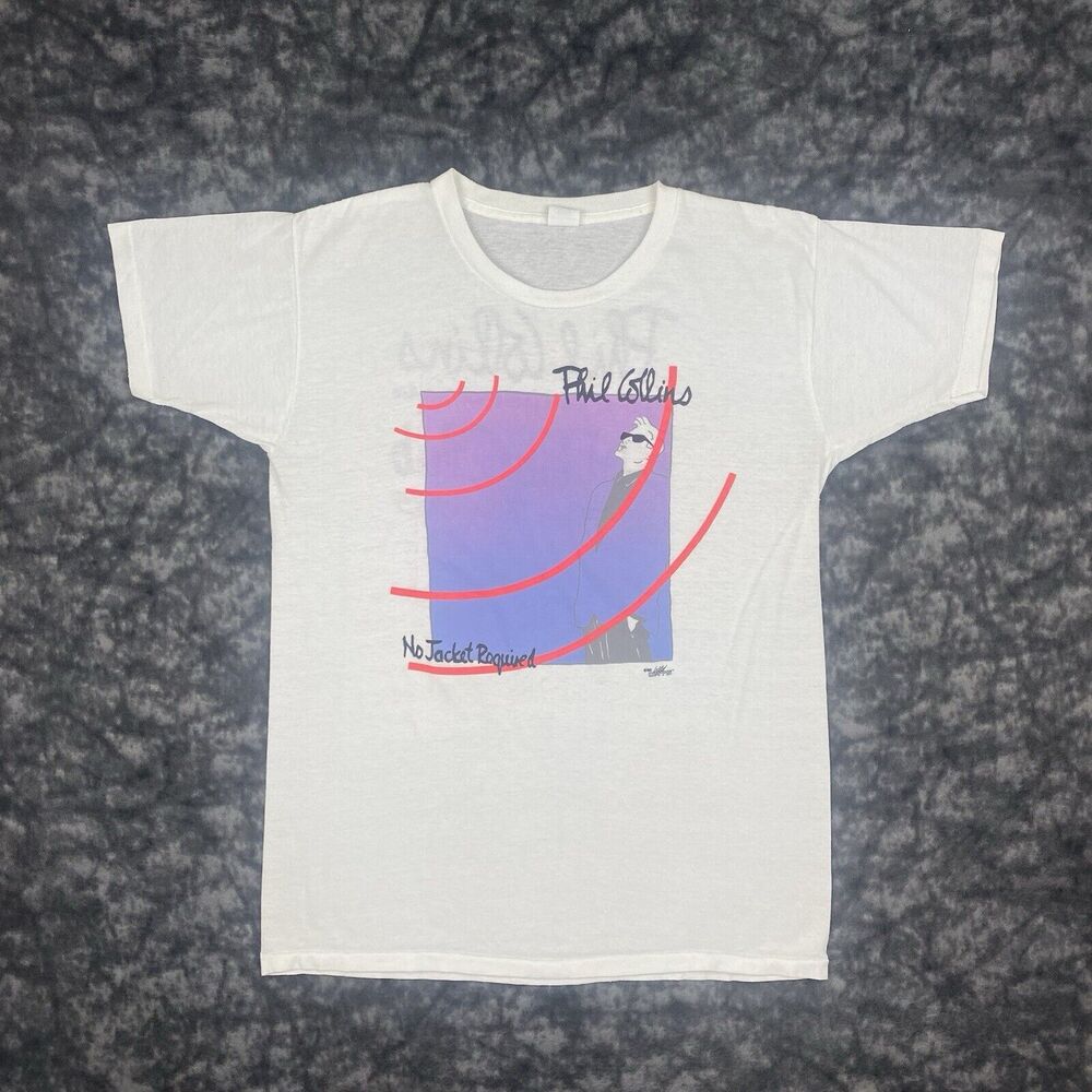Phil Collins TShirt No Jacket Required Hot Tub Club Tour 1985 Mens Size XL